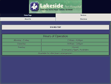 Tablet Screenshot of lakesidepethospitalfolsom.com